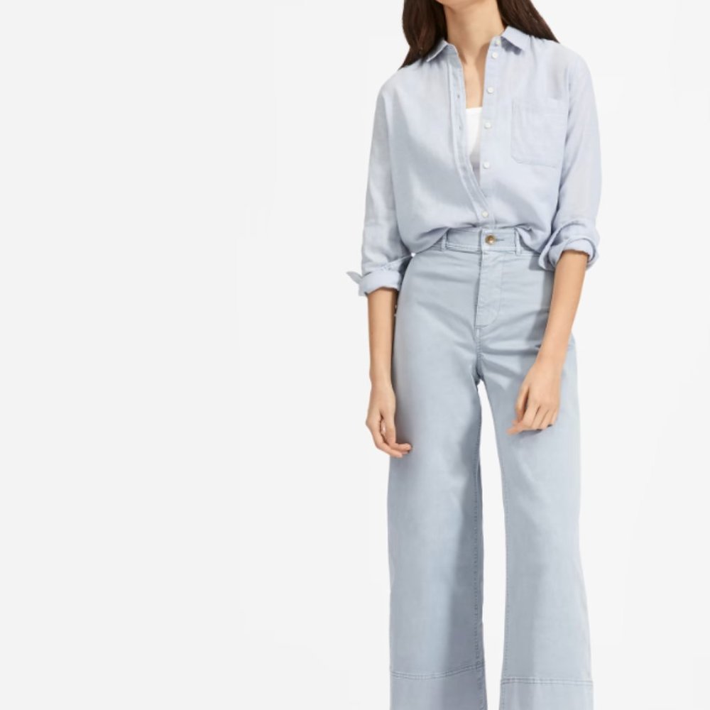 Everlane The Lightweight Wide-Leg Crop Chino